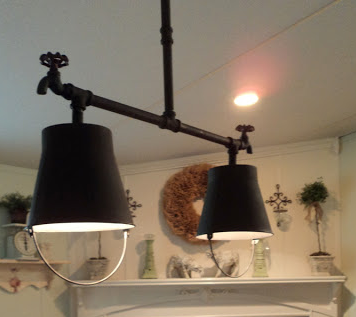 Teresa'S Spectacular Double Wide Kitchen Makeover Homemade chandelier - country chic double wide kitchen makeover