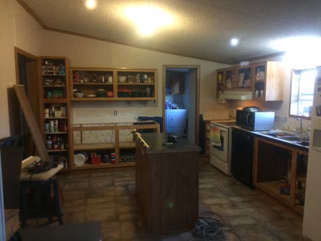 During manufactured home kitchen update on 600 budget (2)