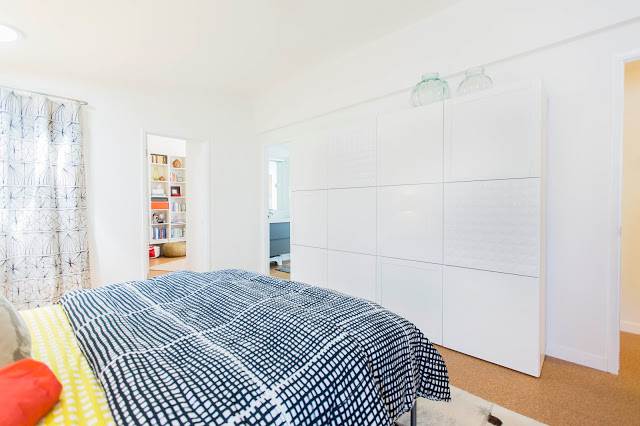 modern manufactured home remodel after - master bedroom after 2