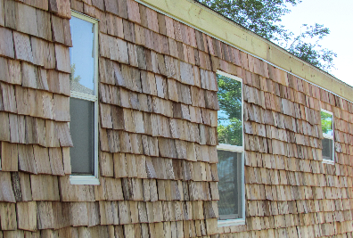 cedar siding on a mobile home