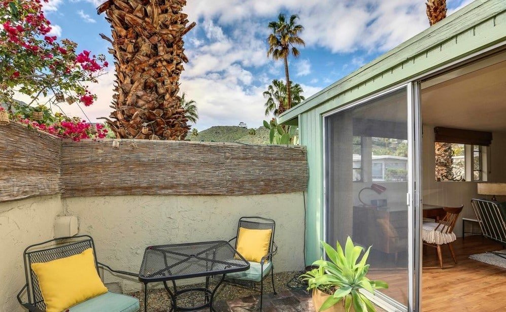 Mid-Century Design Is The Star Of This Unforgettable 1950'S Vintage Trailer Mint green trailer outdoor