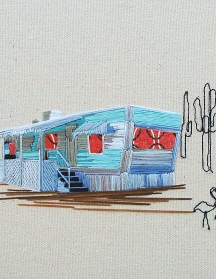 mobile home embroidered art