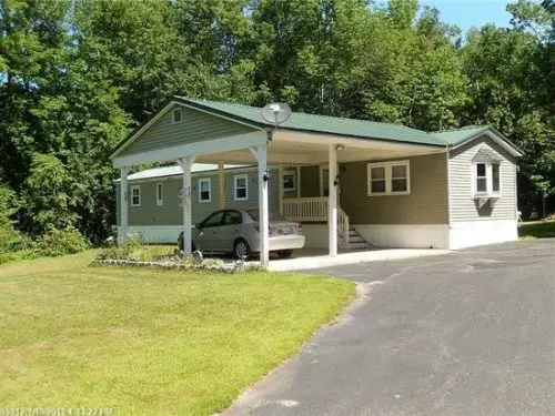 buying a mobile home in maine-single wide with carport