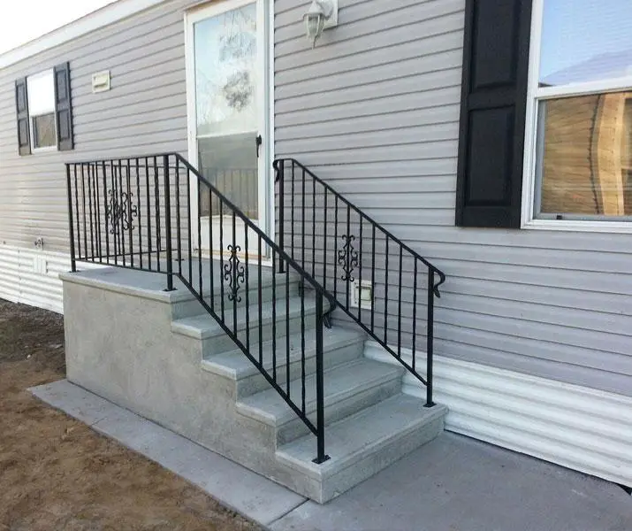 Mobile Home Steps, Prefab Outdoor Stairs With Landing