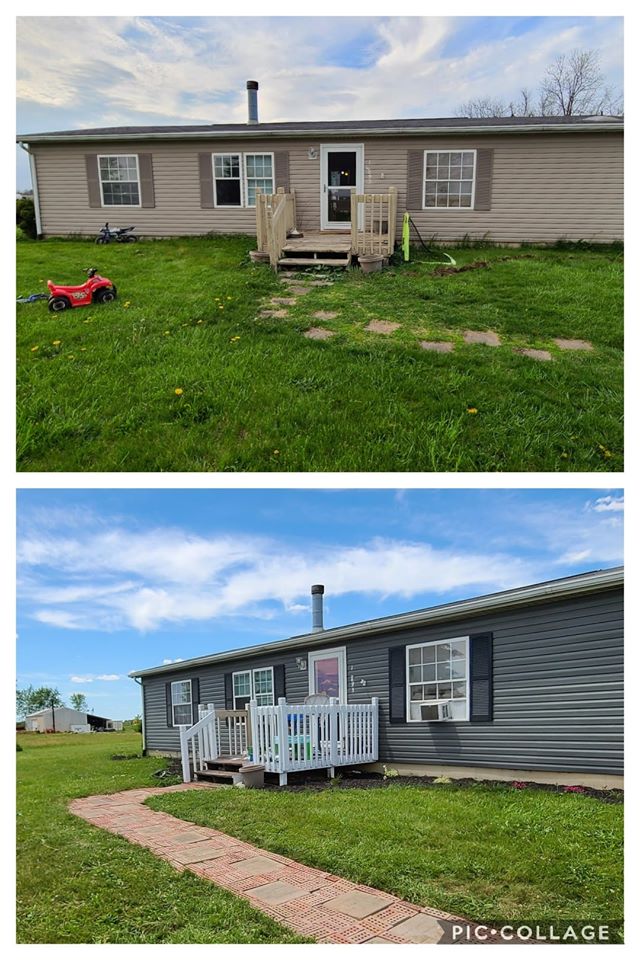 Mobile Home Transformations Nikki Exterior Before And After