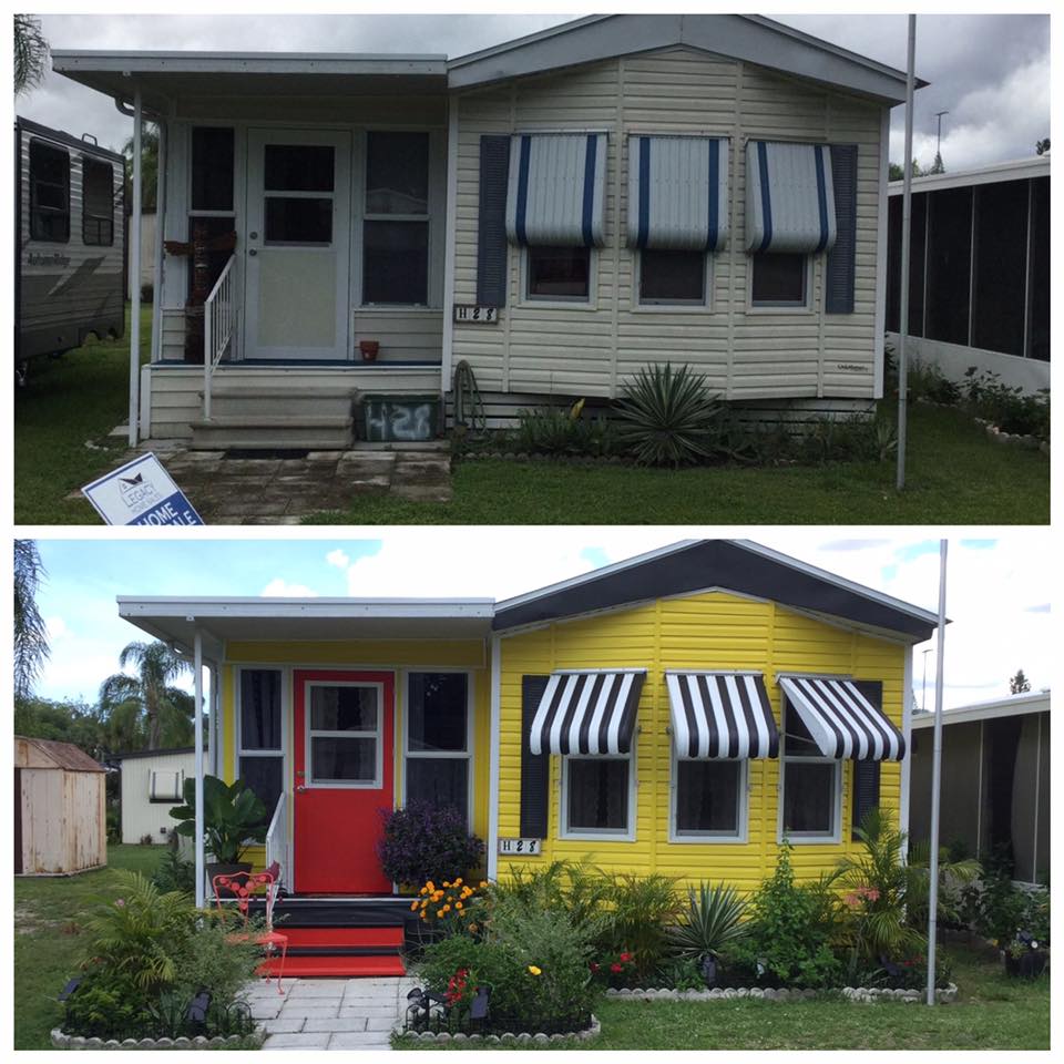 Mobile Home Transformations Wendy W Exterior Before And After