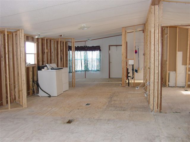 removing walls in a mobile home-mobile home walls