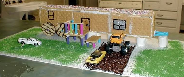 mobile home and camper themed cakes