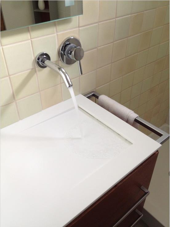 modern bathroom remodel in a single wide