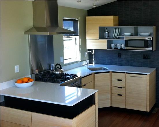 modern kitchen remodel in a single wide