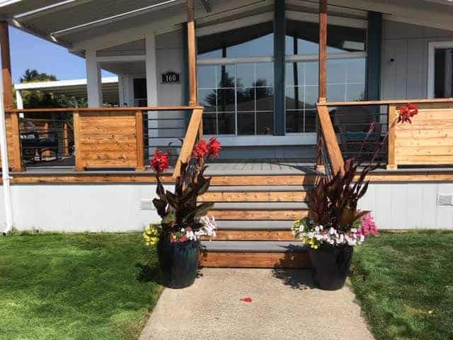 modern porch design on double wide manufactured home - jim and connie fickel 2