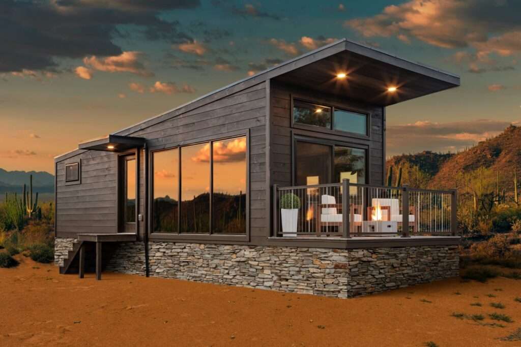 modern tiny homes rustic and modern exterior