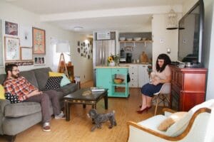 modern vintage decor in mobile home1