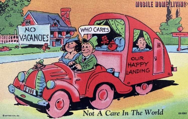 Not A Care In The World Postcard 1