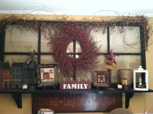 old window used in country decor