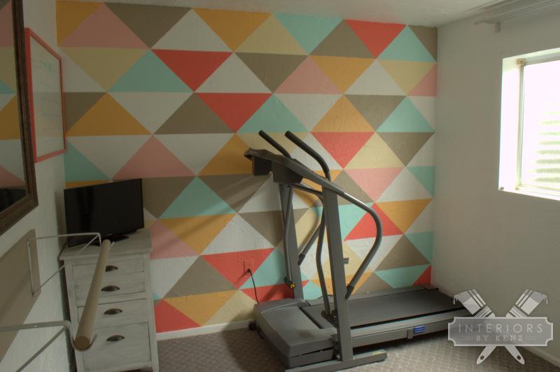 Painted triangle accent walls