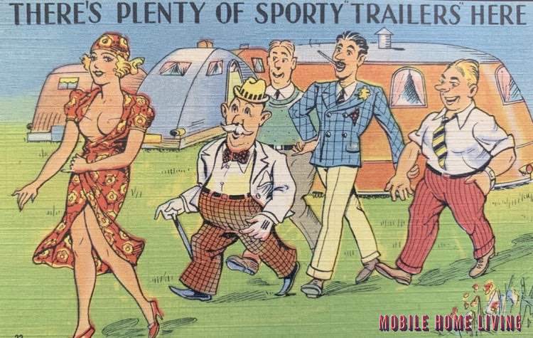 Plenty Of Sporty Trailers Here Postcard 1