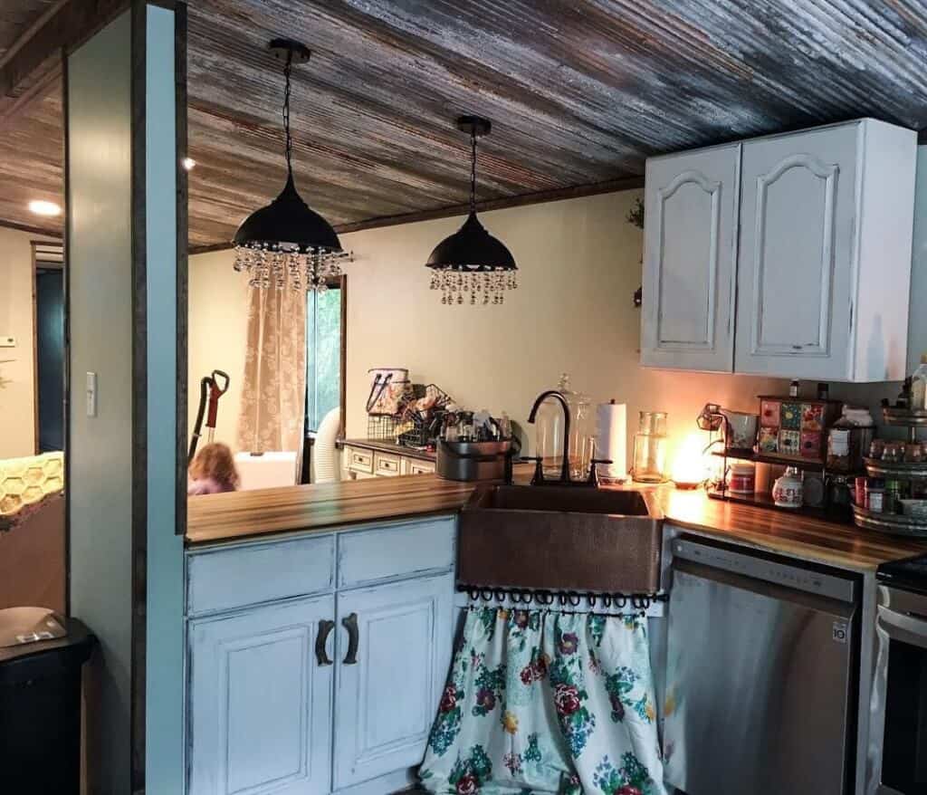 Primitive Country Sink And Countertop After Build