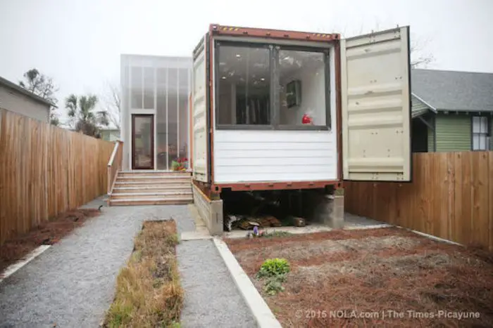 Compare a Shipping Container Home to a Manufactured Home - exterior of a shipping container home 