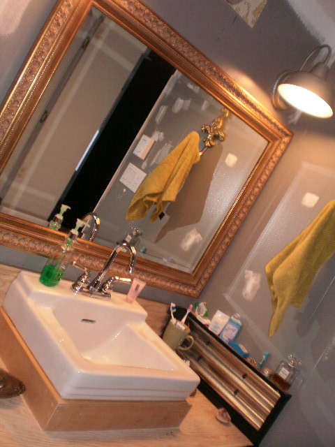 updating a mobile home bathroom 