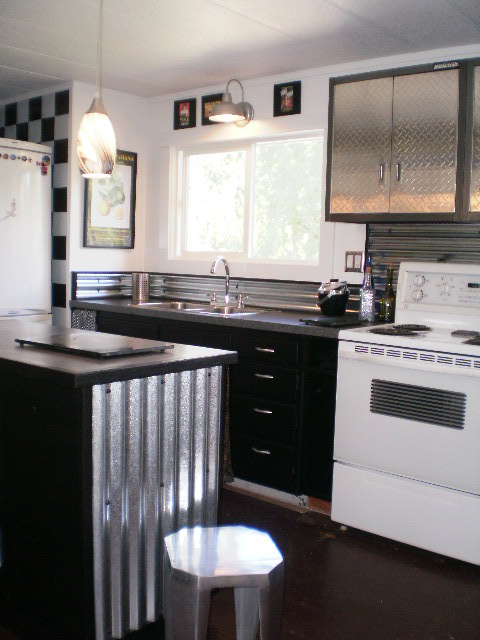 kitchen with sheet metal