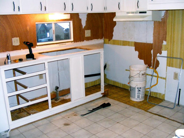 Single wide kitchen remodel-kitchen tear out 3