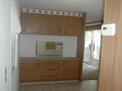 Single wide kitchen remodel-buffet before