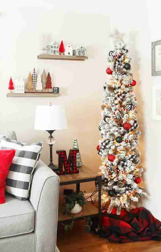 space saving christmas decor slim tree
