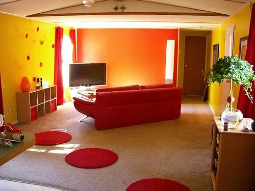 single wide makeover-living room