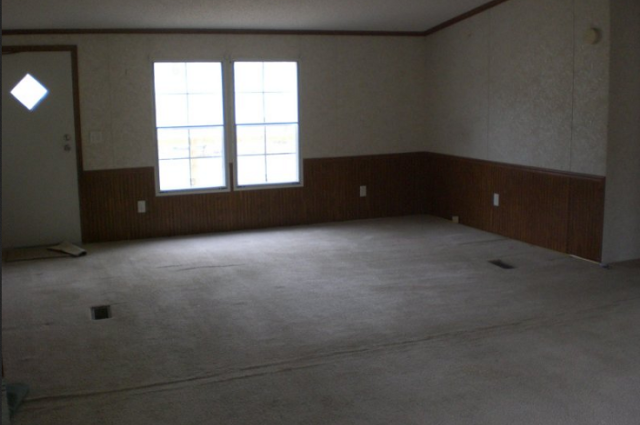 French Country Double Wide Manufactured Home Makeover - Before Makeover