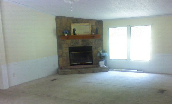 French Country Double Wide Manufactured Home Makeover - after walls were painted