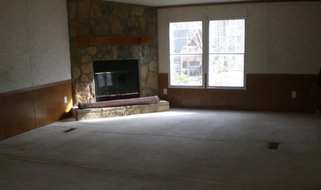 French Country Double Wide Manufactured Home Makeover - Before makeover