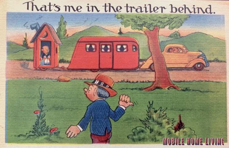 Thats Me In The Trailer Postcard 1