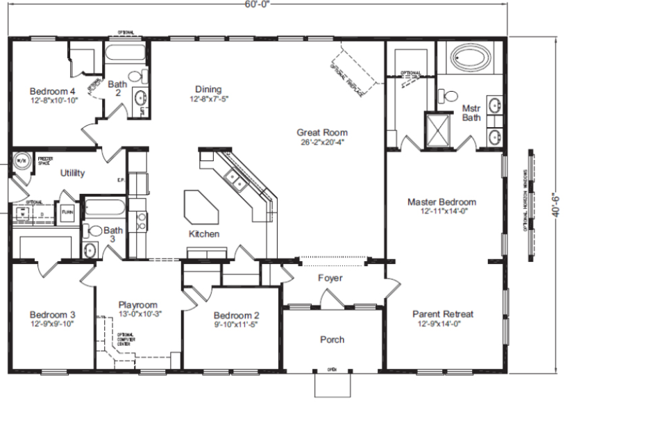 These 3 Massive Manufactured Homes Are Family Ready Timber ridge elite floor plan