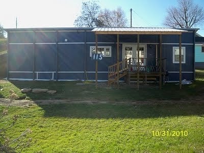 Lean-to Design Used on Self-Supporting Roof Over- after