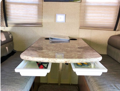 under table storage trays in camper