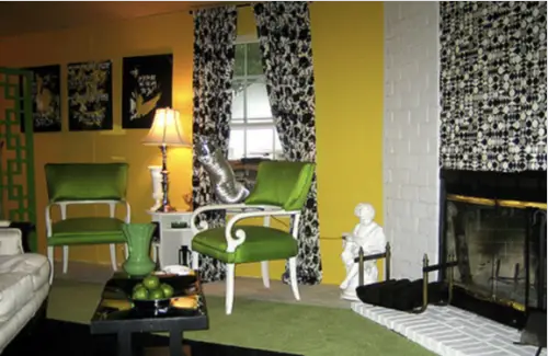 Unique mobile home decor - bright and colorful living room