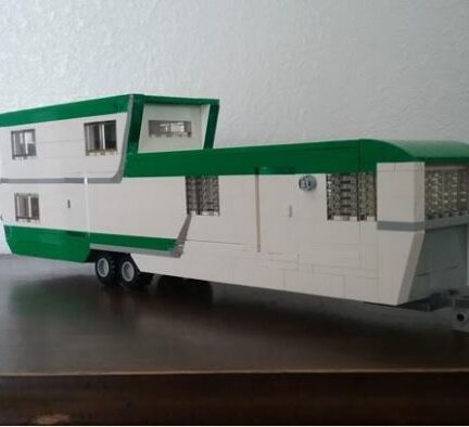 vintage mobile home made from LEGOS