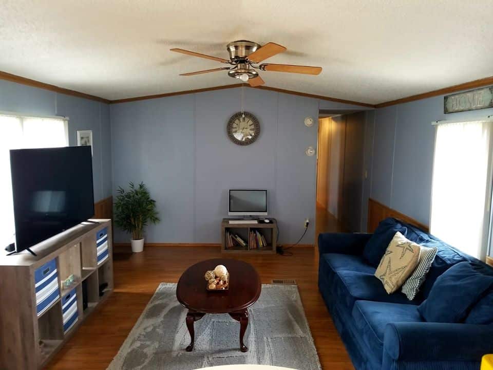 Updated single wide living room