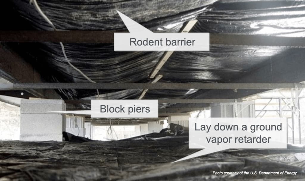 Vapor Barrier And Belly Wrap Under Mobile Home