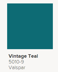 Vintage teal paint color