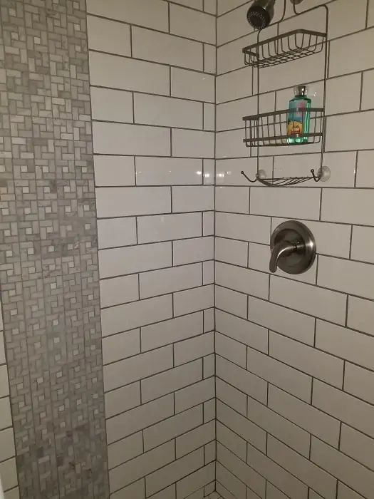White Subway Tile In Mobile Home Bathroom