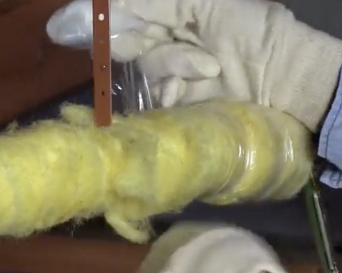 wrap vapor seal over insulation